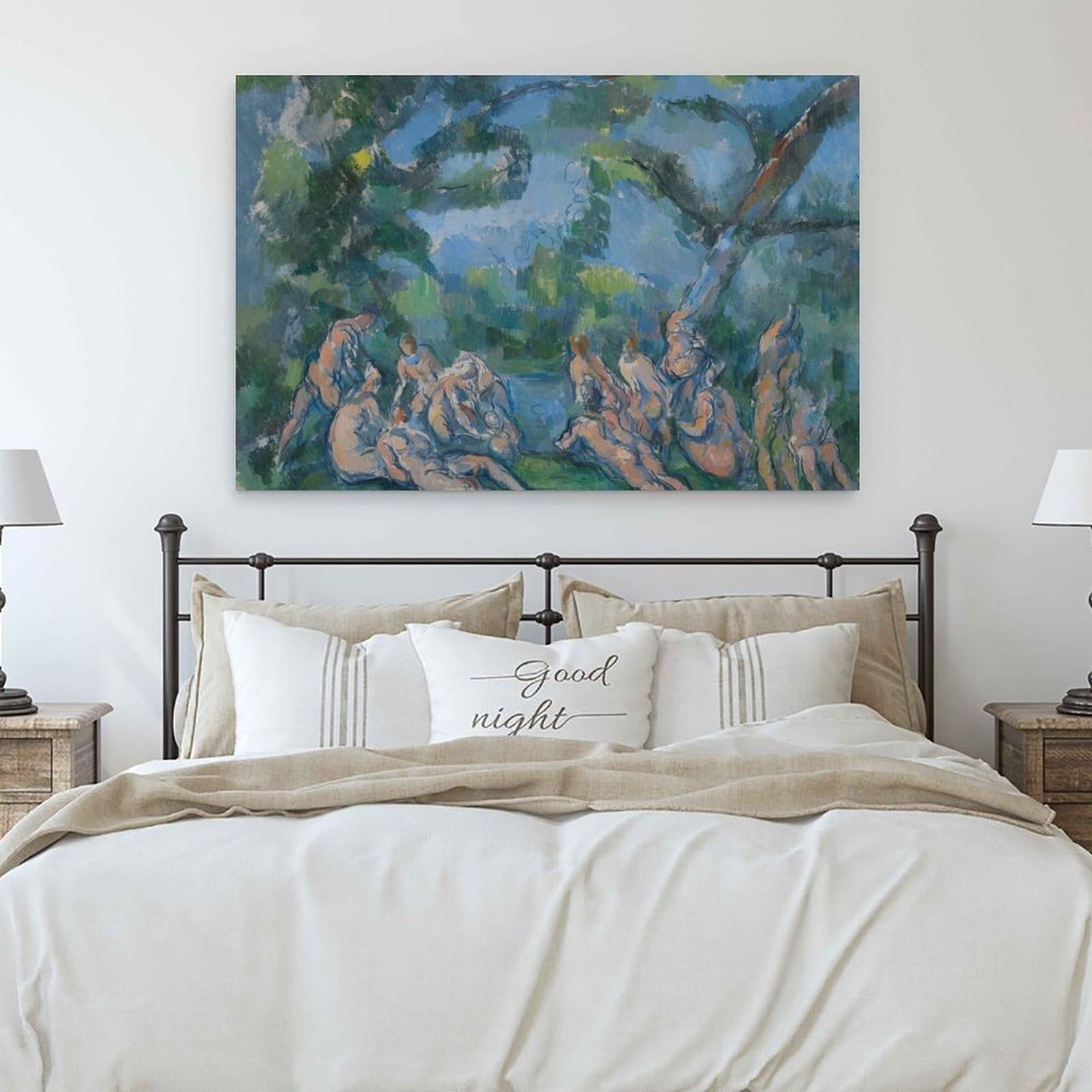 generisch Paul Cezanne- The BathersModernas Impresiones en Lienzo, Cuadros Decorativos Para Habitación de Niños o Niñas, Murales Para Sala De Estar Y Pinturas Con Motivos Festivos20x30 Pulgadas