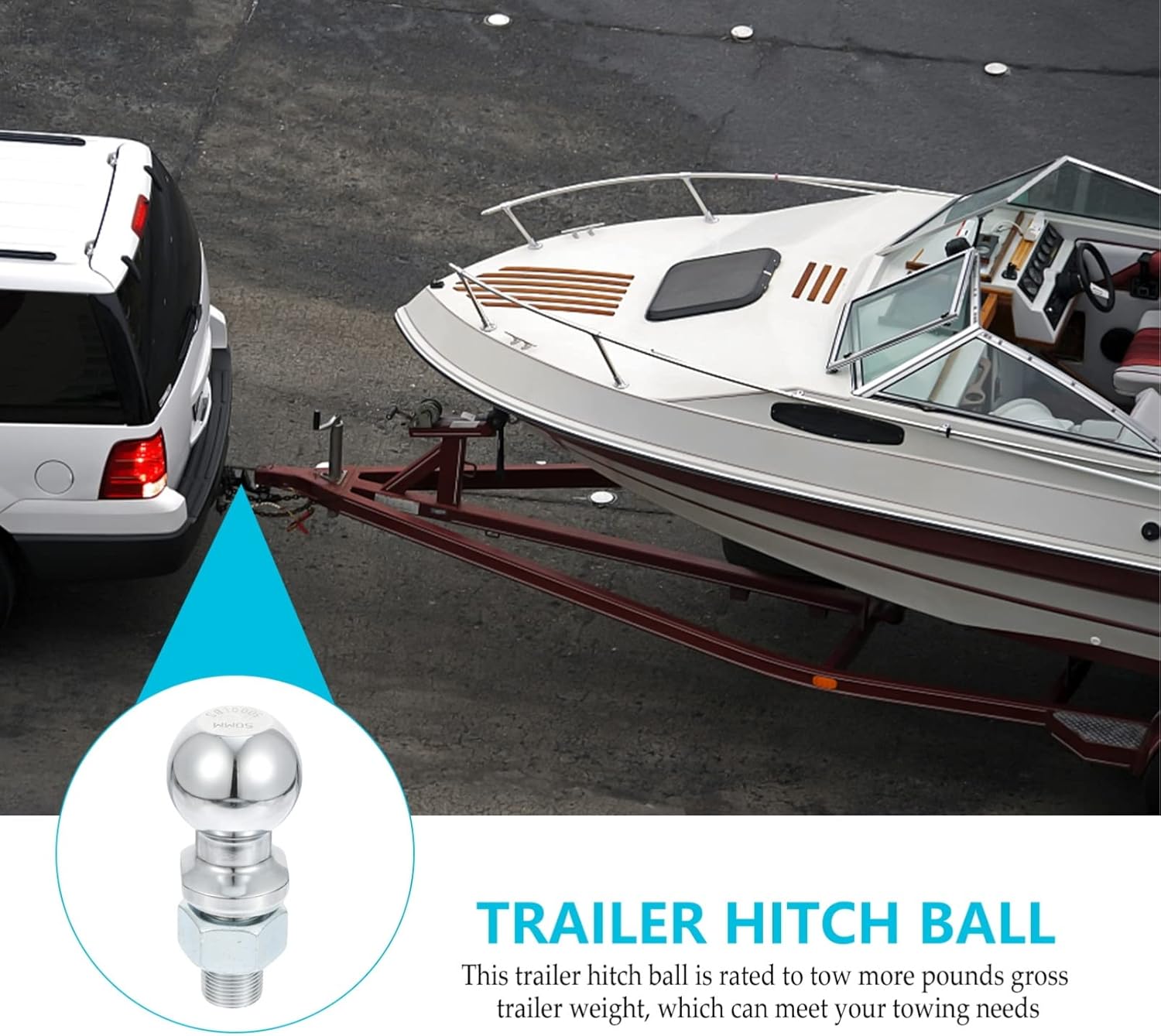 Trailer Hitch Tow Ball Hitch Receiver Rv Tow Ball Easy Installation Sturdy Construction