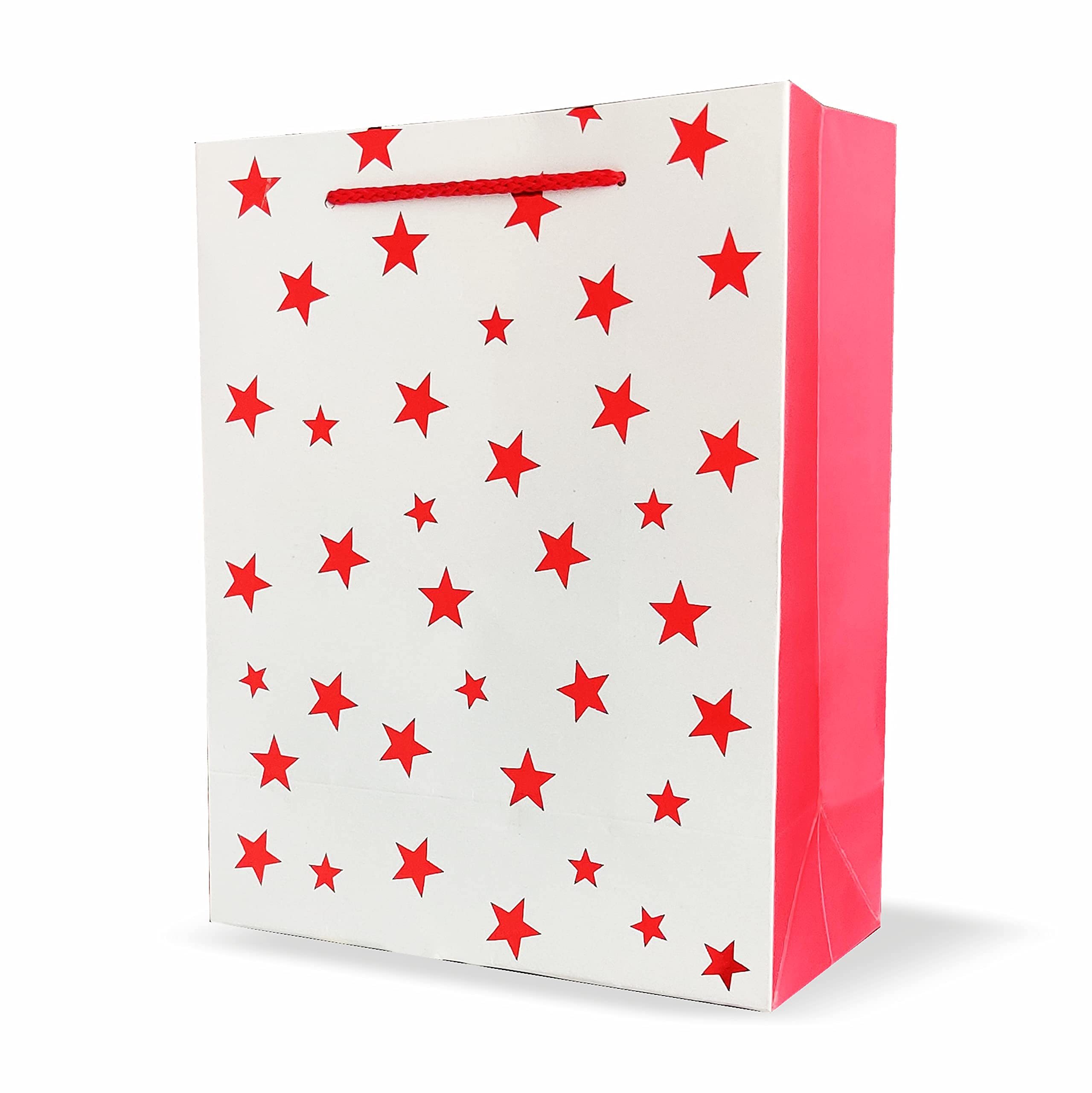 VESTTA -ELEGANCE REDEFINED Gift bag, Medium, 8 (L) x 4 (B) x 10 (H) Inches, Stars Foil Stamping, Pack of 10, Weddings, Engagements, Diwali, Birthdays, Christmas (Red) (B09CH7DDQ4) Amazon Price History, Amazon Price Tracker