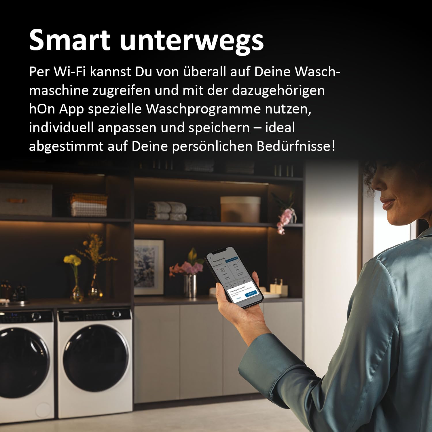 Haier Frontlader Waschmaschine 9kg I-PRO Serie 5 HW90-B14959U1 | Mit A-Effizienz, 1.400 U/Min. & leisem Direktantrieb, Per App steuerbar, Inkl. Schontrommel & Refresh-Programm