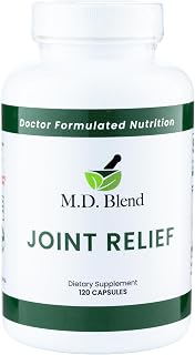 M.D. Joint - Experts Formulated Supplement - Joint Supplements for Women & Men, Knees, HIPS, Ankles, Collagen, Hydrolyzed, Glucosamine Chondroitin MSM, BioPerine, Turmeric - 120 Capsules (Pack of 1)