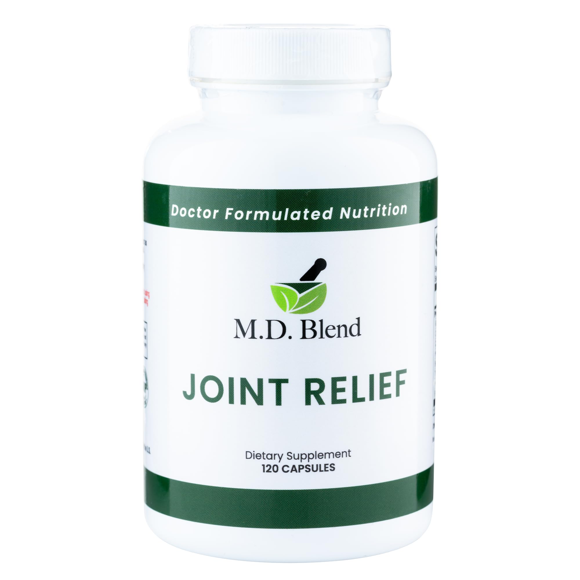 M.D. Joint Relief - Expert Formulated Supplement - Knees, HIPS, Ankles Movement & Mobility - Daily Wellness Blend - Collagen, Hydrolyzed, Glucosamine, BioPerine, Turmeric - 240 Capsules (Pack of 2)