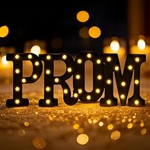 Prom Decorations 2026, 4 Pcs LED 3D Extra Large Light Up Letter Signs, Marquee Light Letters for 2026 Graduation & Prom Party SuppliesBlack