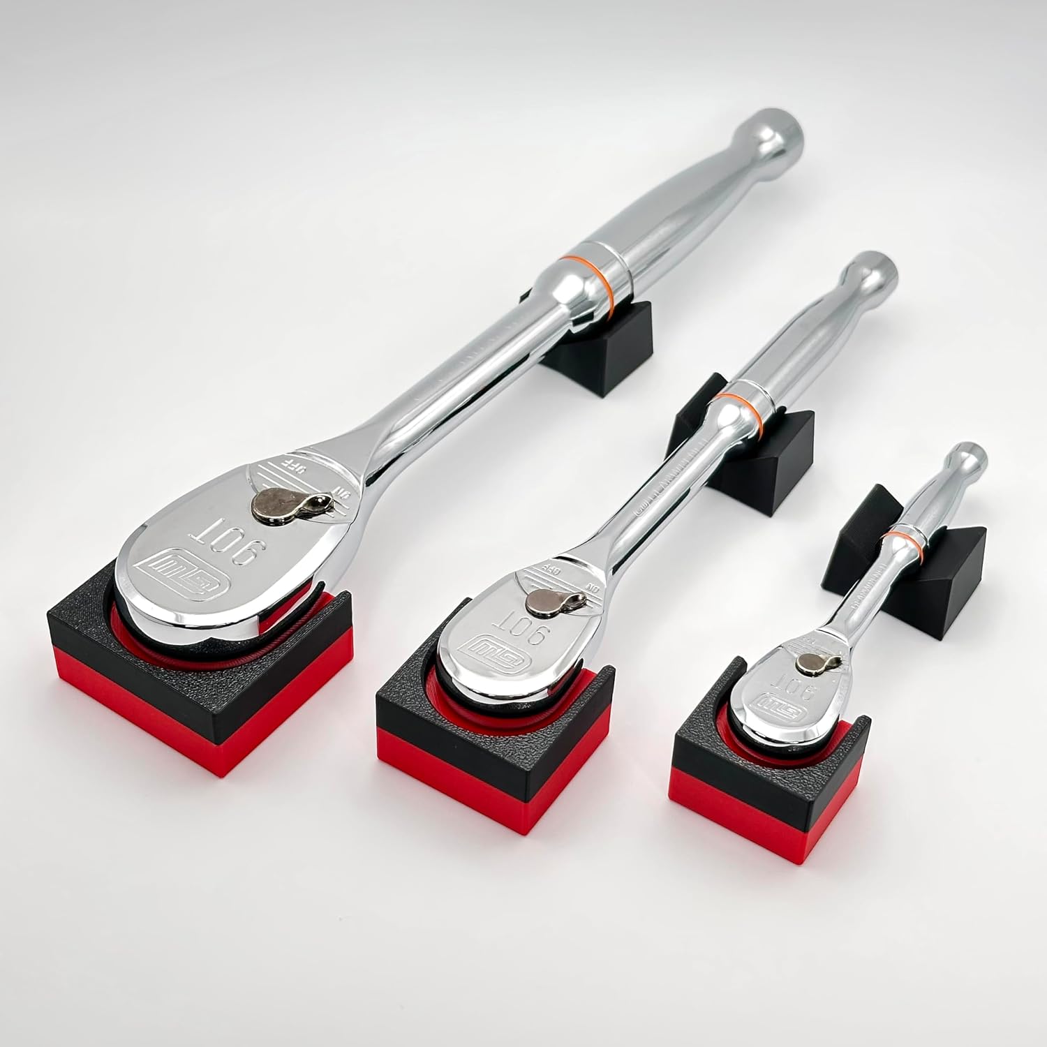 American3D Magnetic Ratchet Organizer (Black/Red, Combo - 3 Pack)