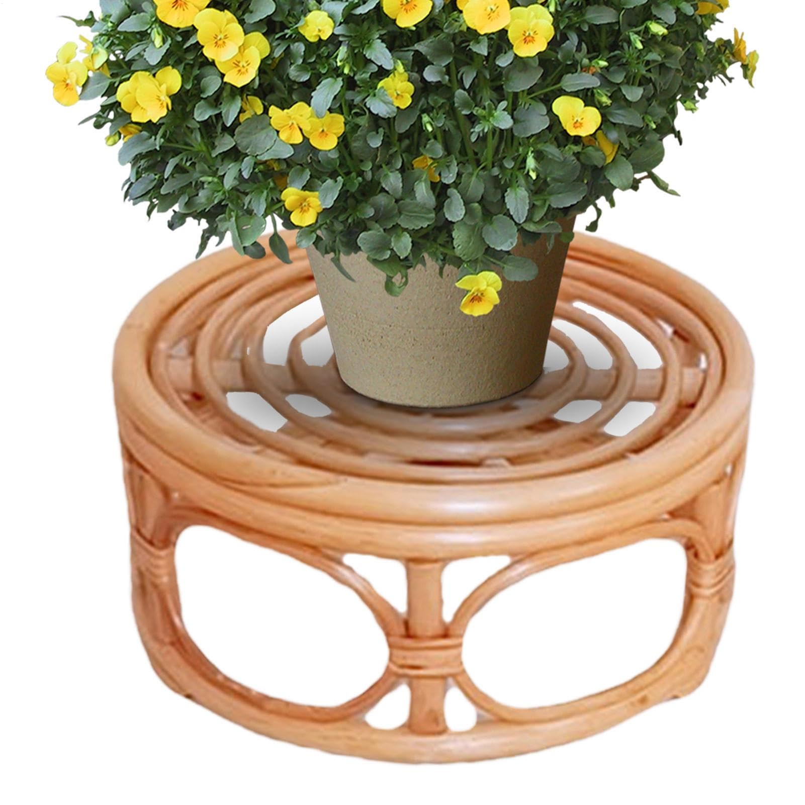 Support pour pot de plantes en rotin nordique pour sublimer votre salon