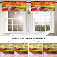 Vista 774 de Cenefas de cocina modernas con patrón de cobre marrón dorado para ventanas, cenefas opacas abstractas de marcas de arañazos y cortinas opacas