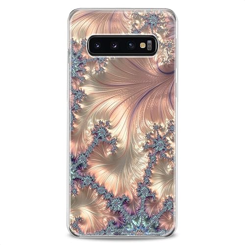 Miniatura 3 de Cavka Funda compatible con Samsung S24 S23 S22 Plus S21 FE Ultra S20+ S10 Note 20 S10e S9 Cute Art Fractals Golden Clear Phone Awesome Pattern