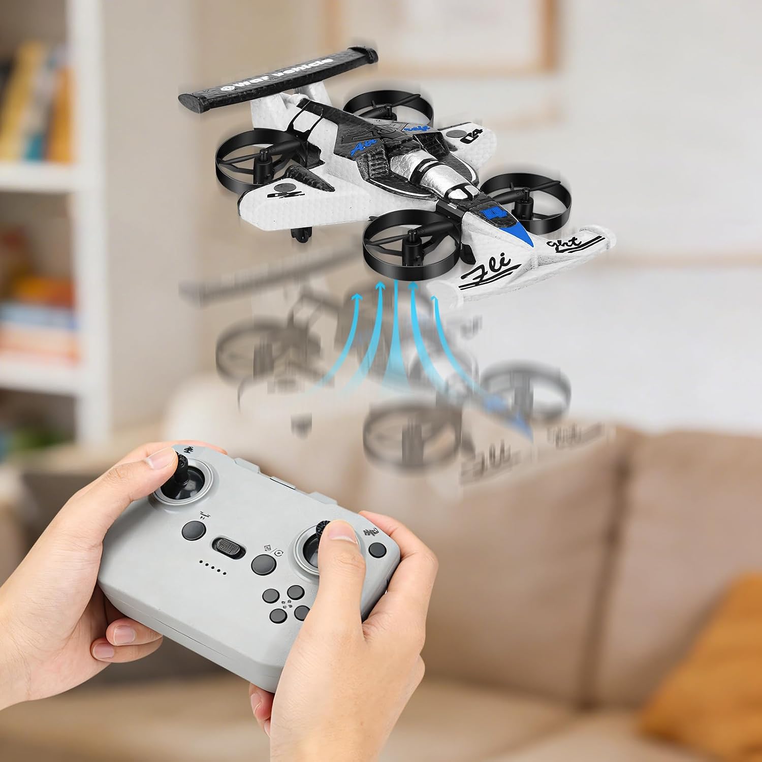 NEWFATE RC Plane Remote Control Airplane Car Toys RC Drift Car, 2 in 1 RC Plane Stunt RC Drift Car, 2.4Ghz Foam R C Plane Car Jet Mini Drone, Racing car for Kids 8-12 Kids