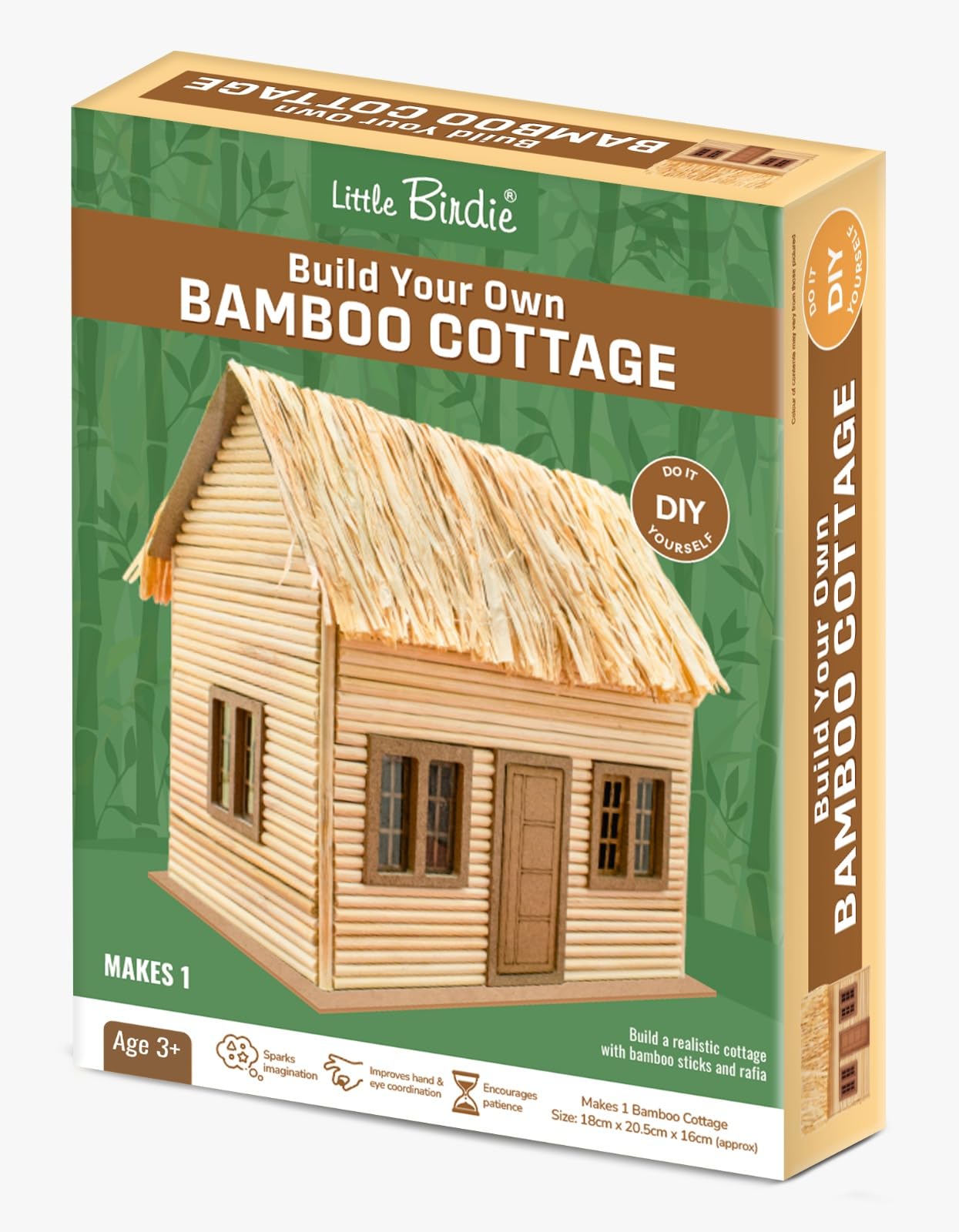 Little Birdie DIY Build Your Own Bamboo Cottage Kit | for Home Decoration, Art & Craft, Creative, Fun & Activity DIY Learning Kit | Gift for Kids, Girls and Boys-image-13