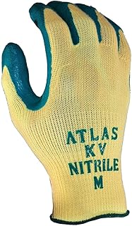 SHOWA Atlas KV350 Nitrile Palm Coating Glove, 10 Gauge Seamless Kevlar Liner, Cut Resistant, X-Large (Pack of 12 Pairs)