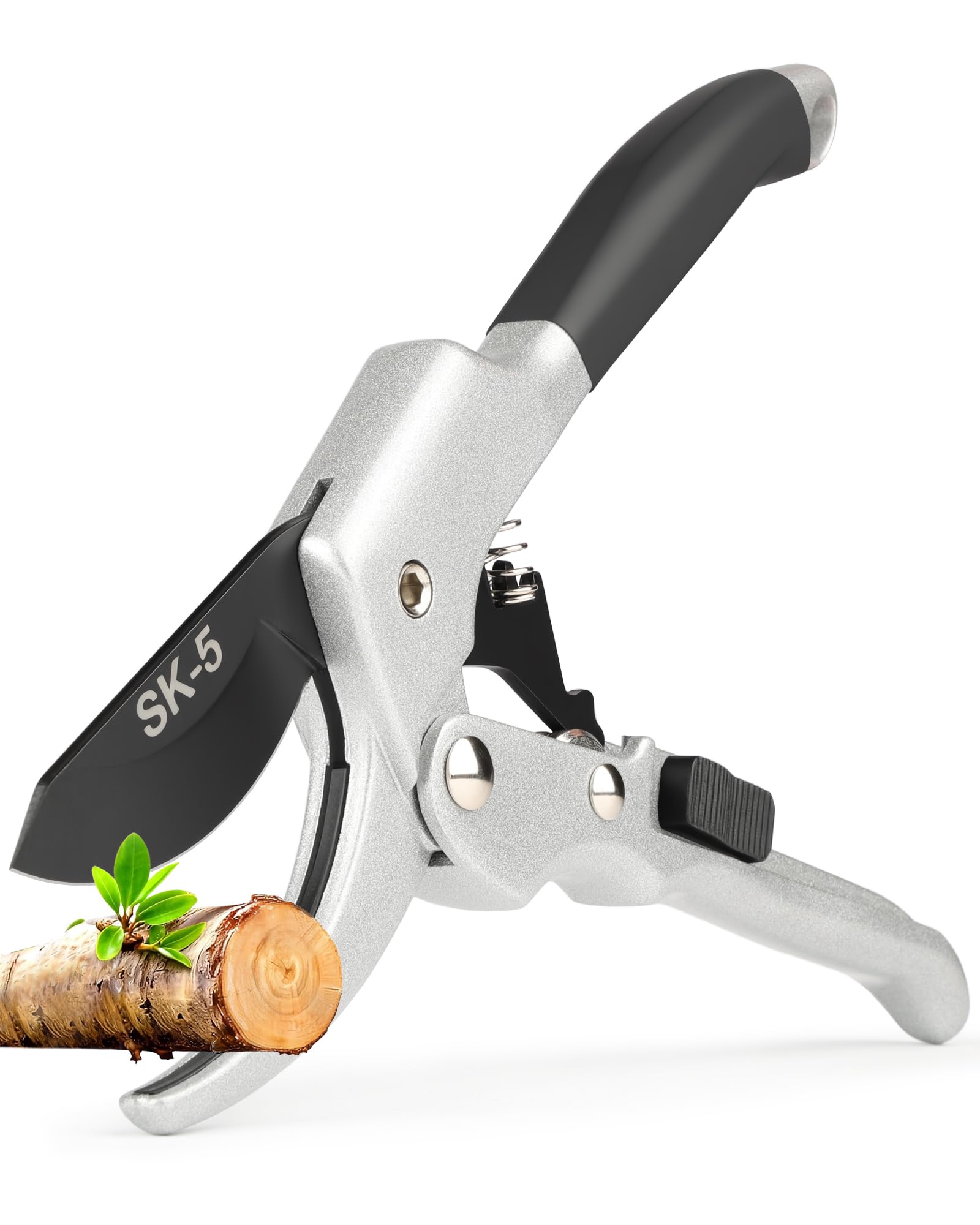 Tijeras de Podar Profesionale Acero SK5 Jardín Ergonómico Mango Negro | Tijeras de Poda Sk5 con Mango Ergonómico, Corte Preciso y Diseño Bypass para Jardín, Flores y Ramas.