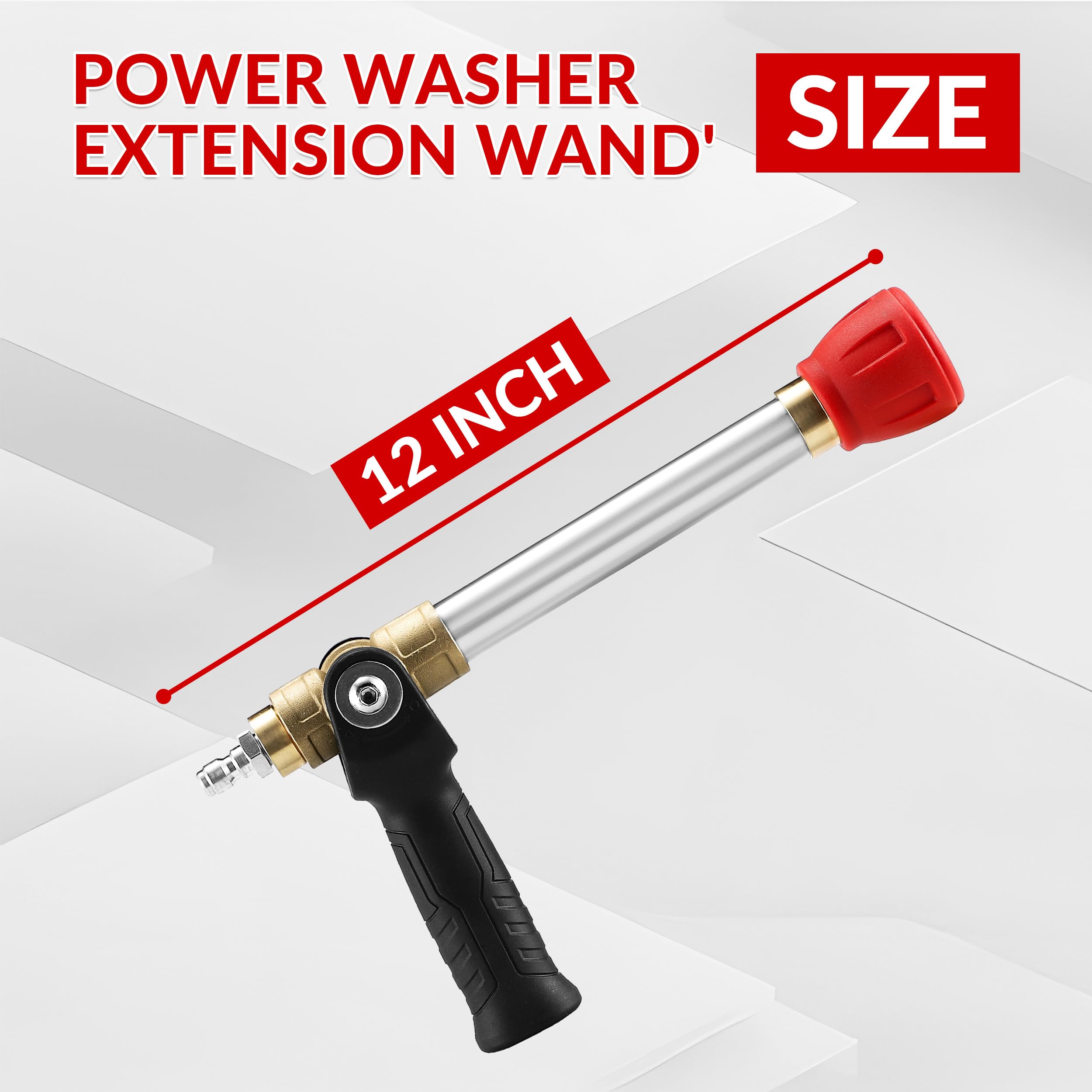 RIDGE WASHER Boquilla de largo alcance para lavadora a presión y boquilla giratoria de punta de disparo, varita de extensión con 2 modos de pulverización