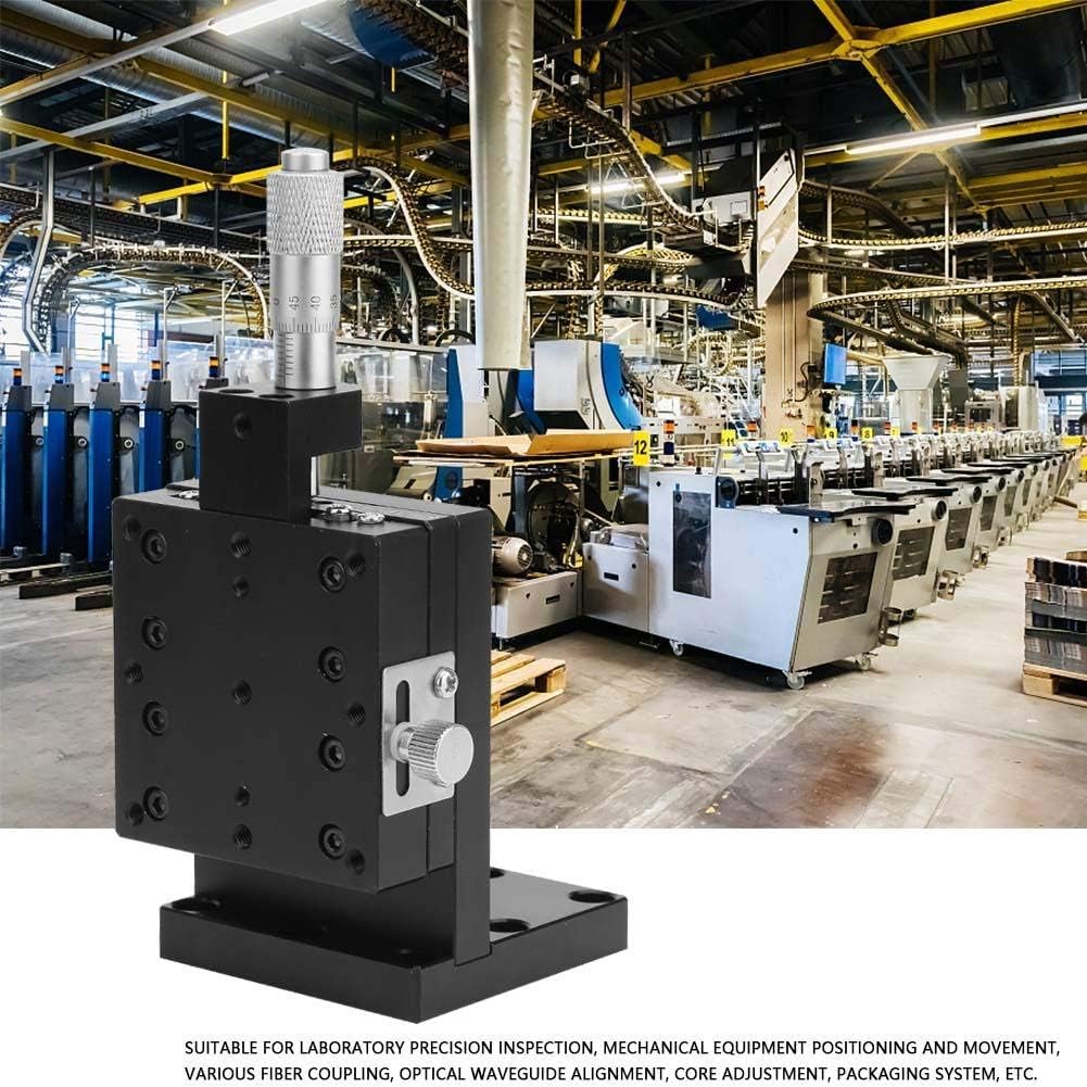 OITTo 60 * 60mm Linear Stage,XY Linear Translation Stage,Single Linear Guide Sliding Track,Durable,Stable Prmance,for Optical Waveguide Alignment, Core Adjustment, Packaging System.