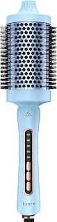 Farery 2.4" Thermal Brush: Large 60mm Barrel Heated Round Brush, Triple PTC, 5 Heat Settings 280-420°F, Dual Voltage for Long Hair Volume, Curls & Waves