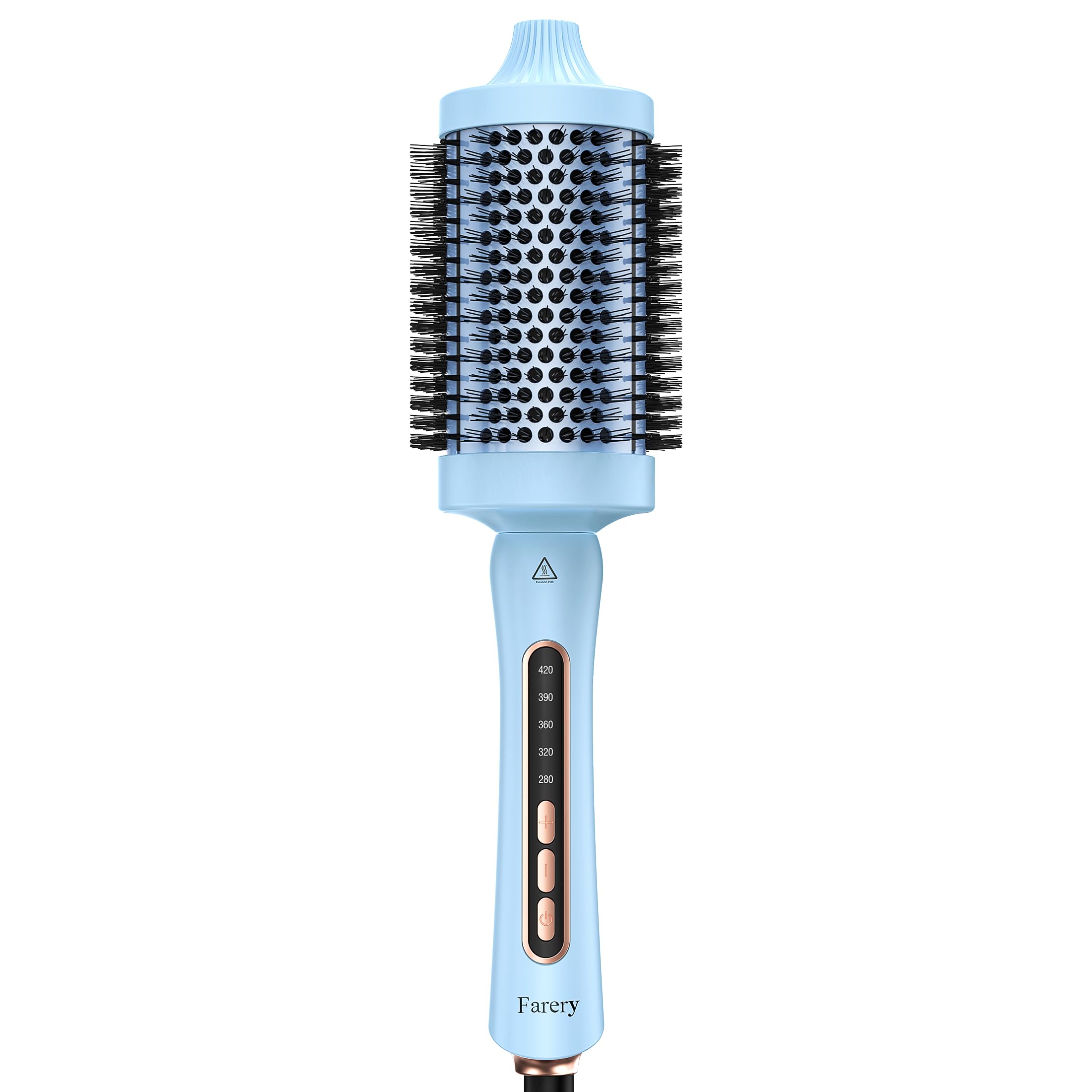 Photo 1 of Farery 2.4" Thermal Brush, Large Barrel Heated Round Brush with Triple PTC & 5 Heat Settings (280-420°F), Lightweight Dual Voltage for Voluminous Big Curls, Waves & Straightening Long Hair