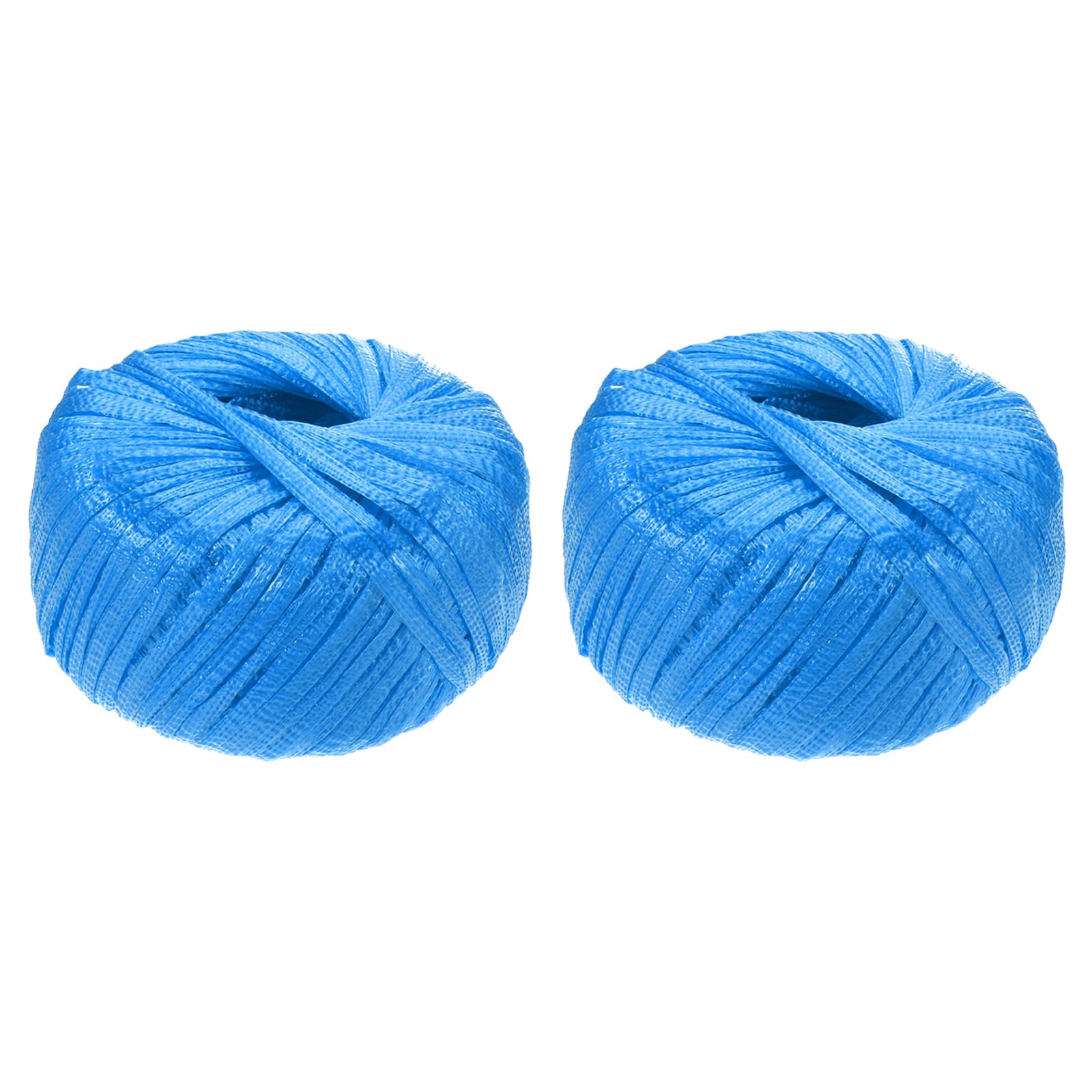 sourcing map 2 Rolls Polyester Nylon Plastic Rope Twine, 80m/262ft Nylon Cord Household Bundled Polypropylene Twine Yarn for Household Gardening Tying Binding Garden Crafts, Blue