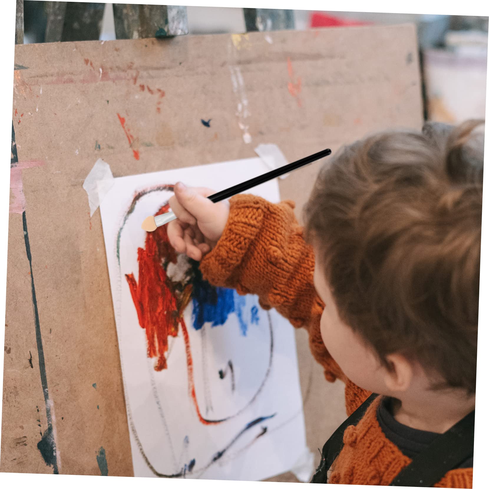 Operitacx 80 Pz spazzola in spugna di lattice spugne di vernice a di vernice pennelli per dipingere bambini spazzola bambini pennello a strumenti di pittura per Black