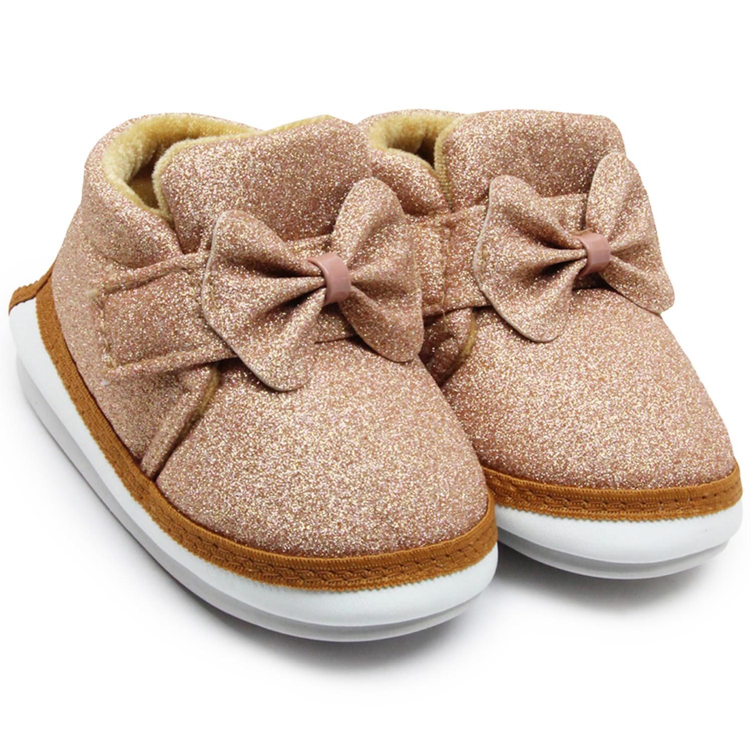 Neska ModaBaby Boys & Girls Cotton Hook & Loop Chu Chu Sound Shoes/Booties (12-15 Months/15-18 Months) -BT2031