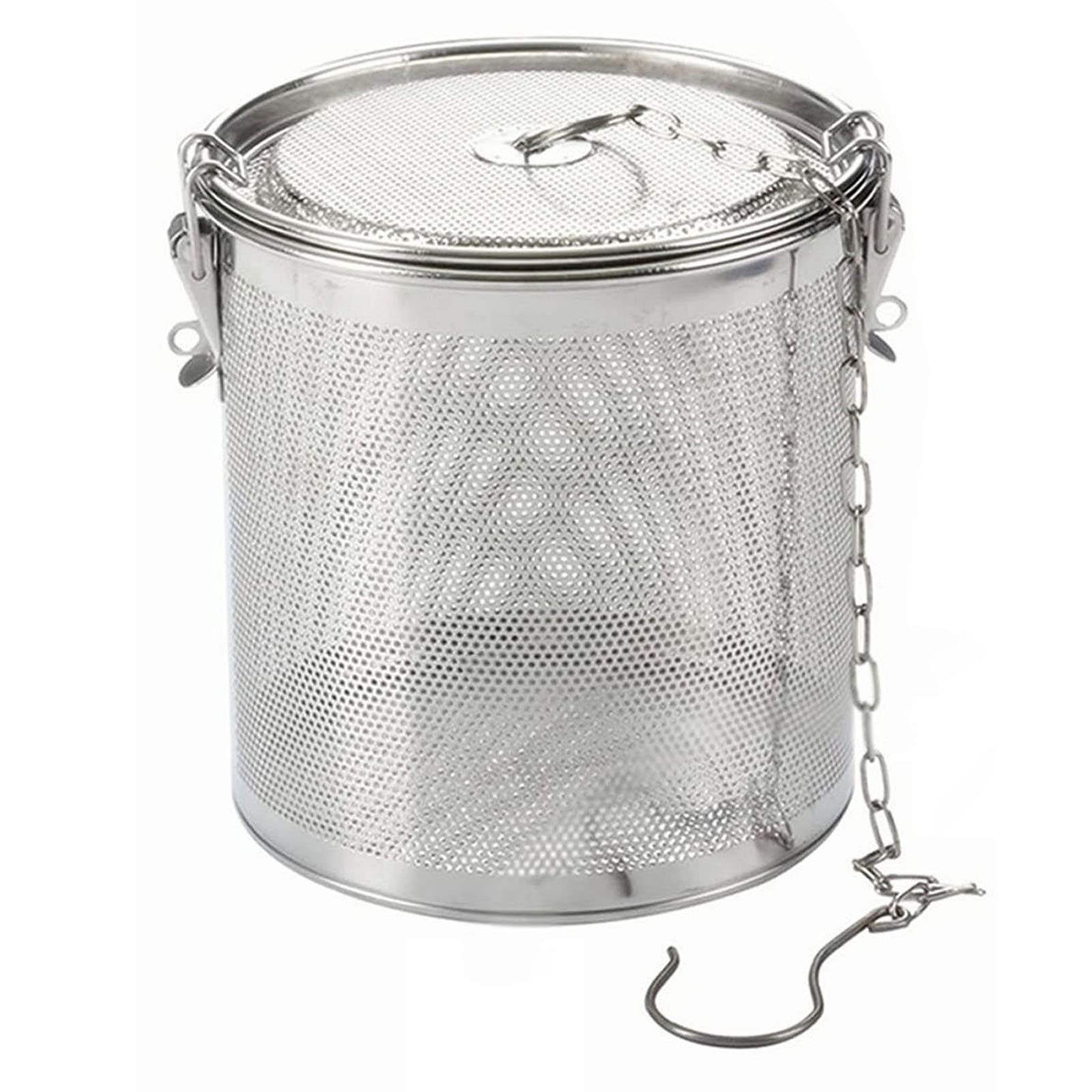 Colador de acero inoxidable con cadena y gancho para olla caliente