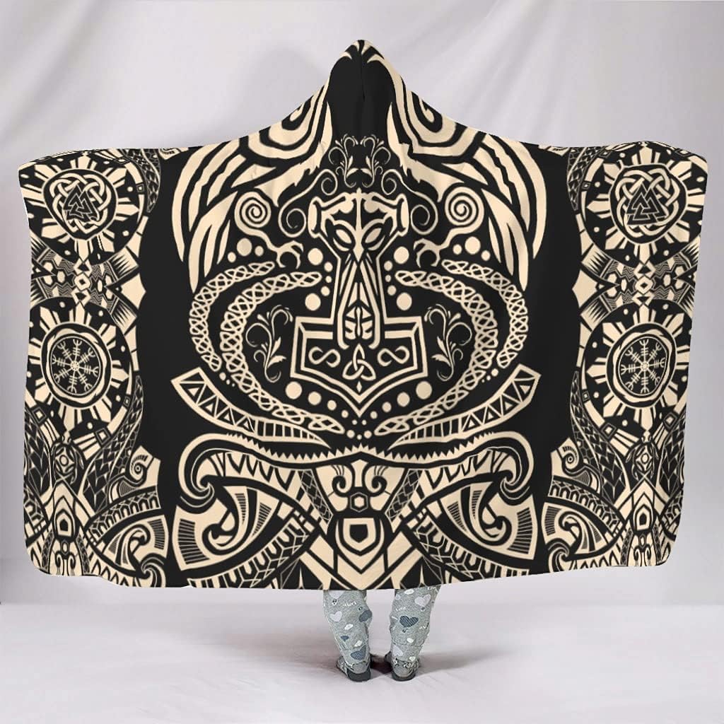 viking hooded blanket