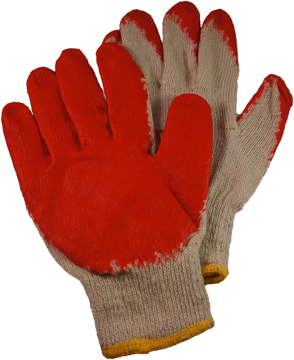 String Knit Red Latex Palm Dipped Glove, 10 Pair