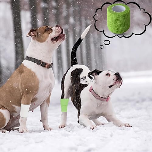 Vista 18 de Paquete de 8 vendajes autoadhesivos de 2 pulgadas x 5 yardas, vendaje elástico cohesivo autoadherente para atletismo, muñeca, tobillo, rodillas