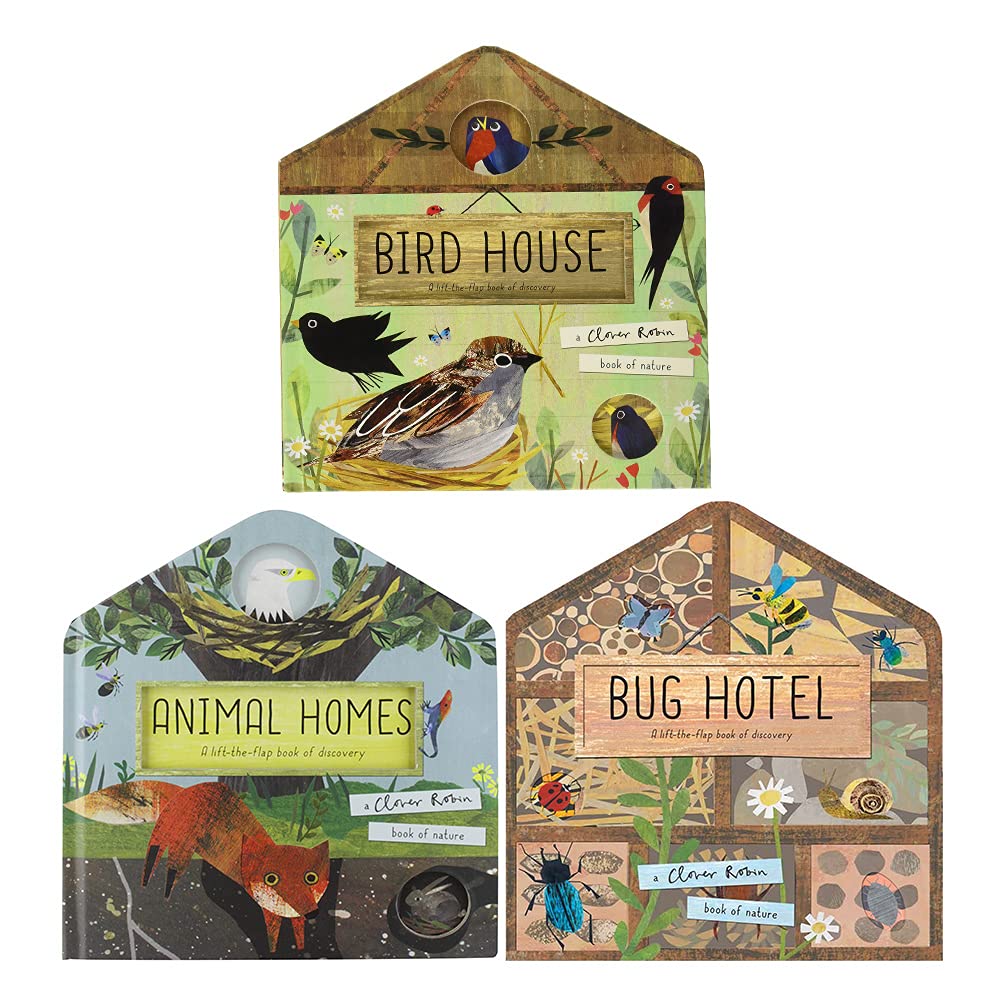 Livre à rabat Clover Robin Nature : pack de 3 albums illustrés sur la faune