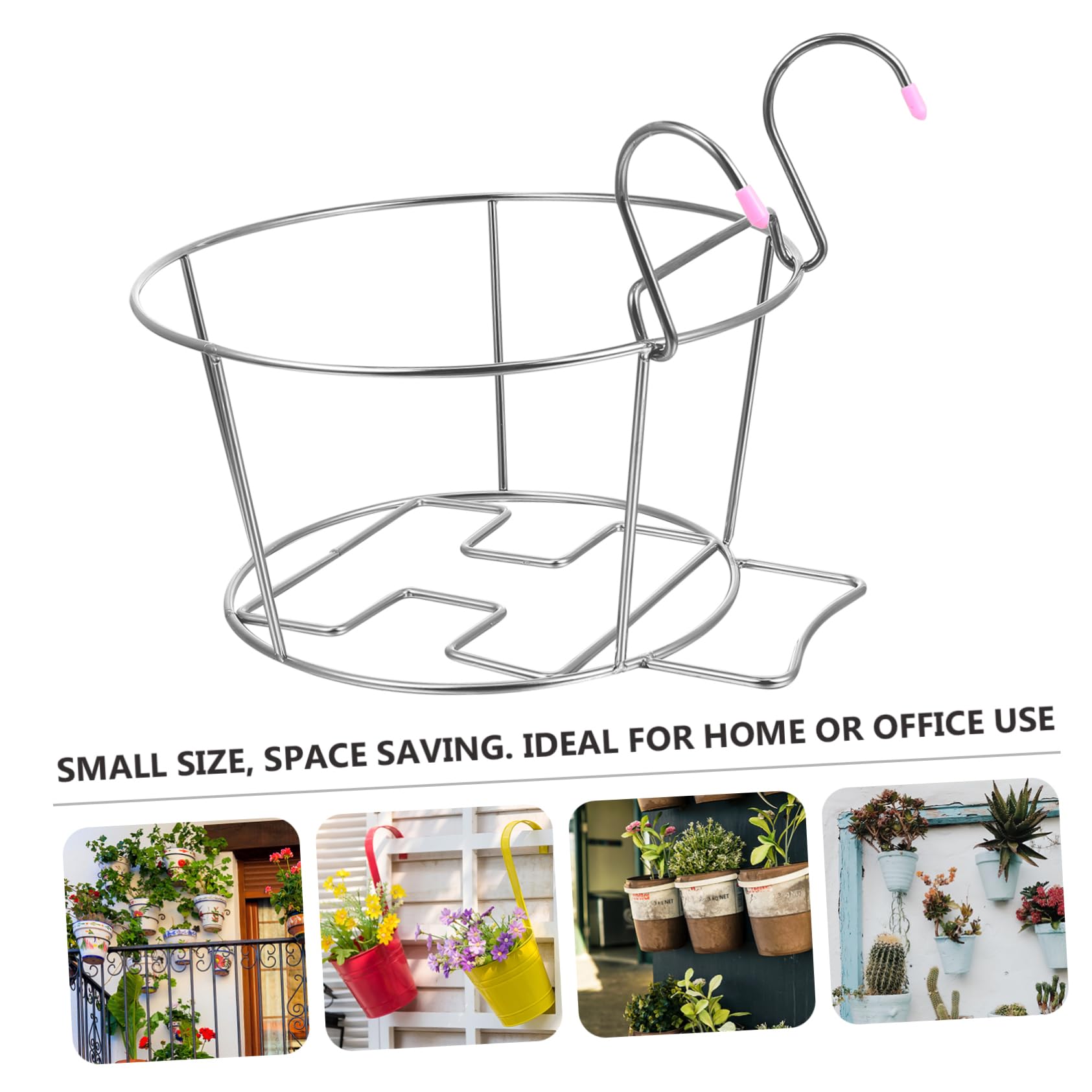Abaodam 2 Pezzi Supporto Per Fiori Da Appendere Alla Parete Supporto Per Vasi Fioriere Alte Da Ringhiera Sospesa Vasi Da Fiori Ganci Per Fioriere Sospese Fioriera Sospesa