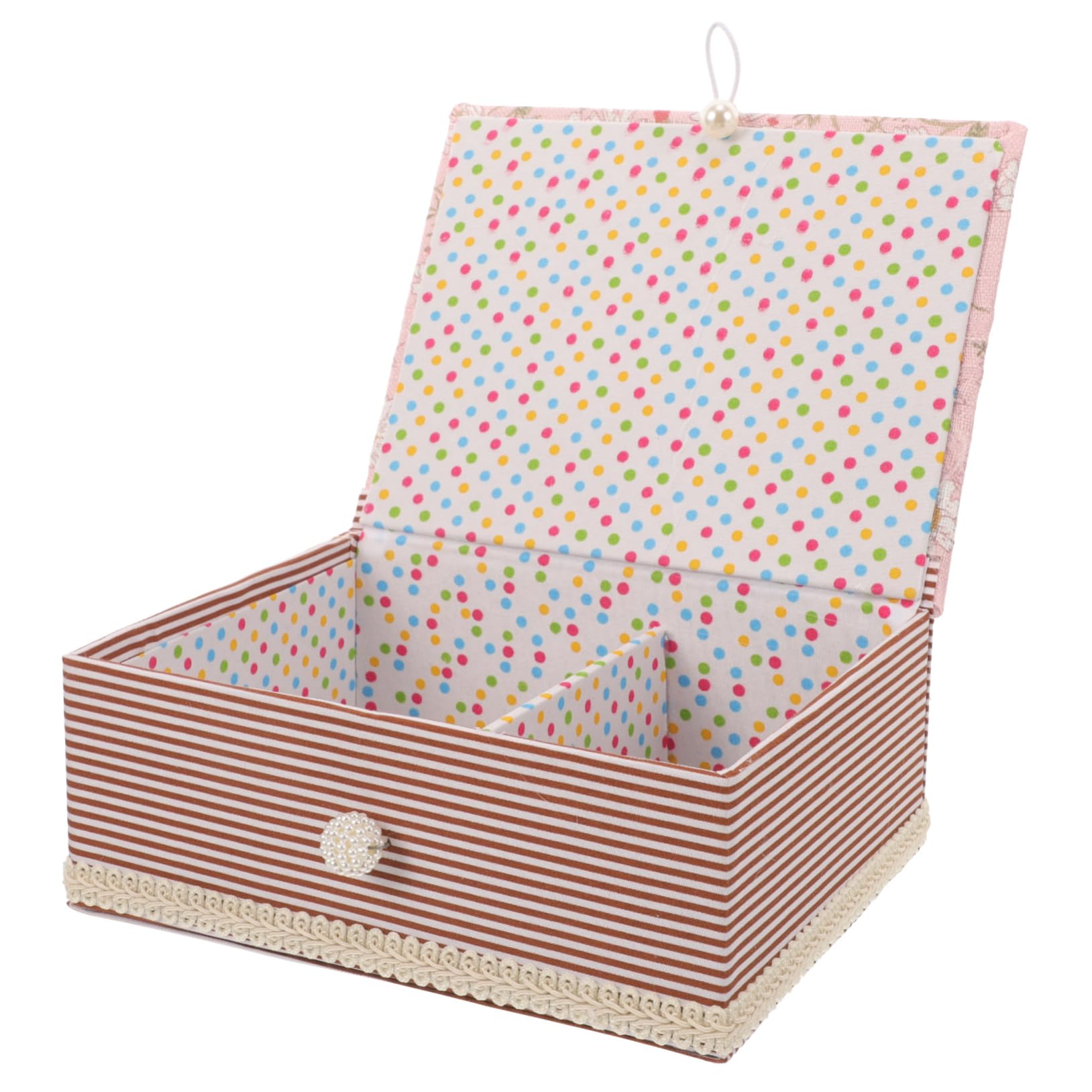 STOBOK 3stücke Nähkorb Für Zuhause Tragbare Nähbox Mit Aufbewahrung Für Nadeln Fäden Und Knöpfe Für Bastelarbeiten Und Studenten Kleine Praktische Organizer Mit Floralen Mustern