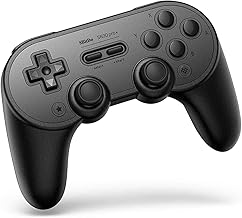 Controle sem fio SN30 Pro+ (Edição Preta) com 10 peças de capas de polegar para Nintendo Switch Turbo Vibration Gamepads com Windows Android MacOS Steam Raspberry Pi