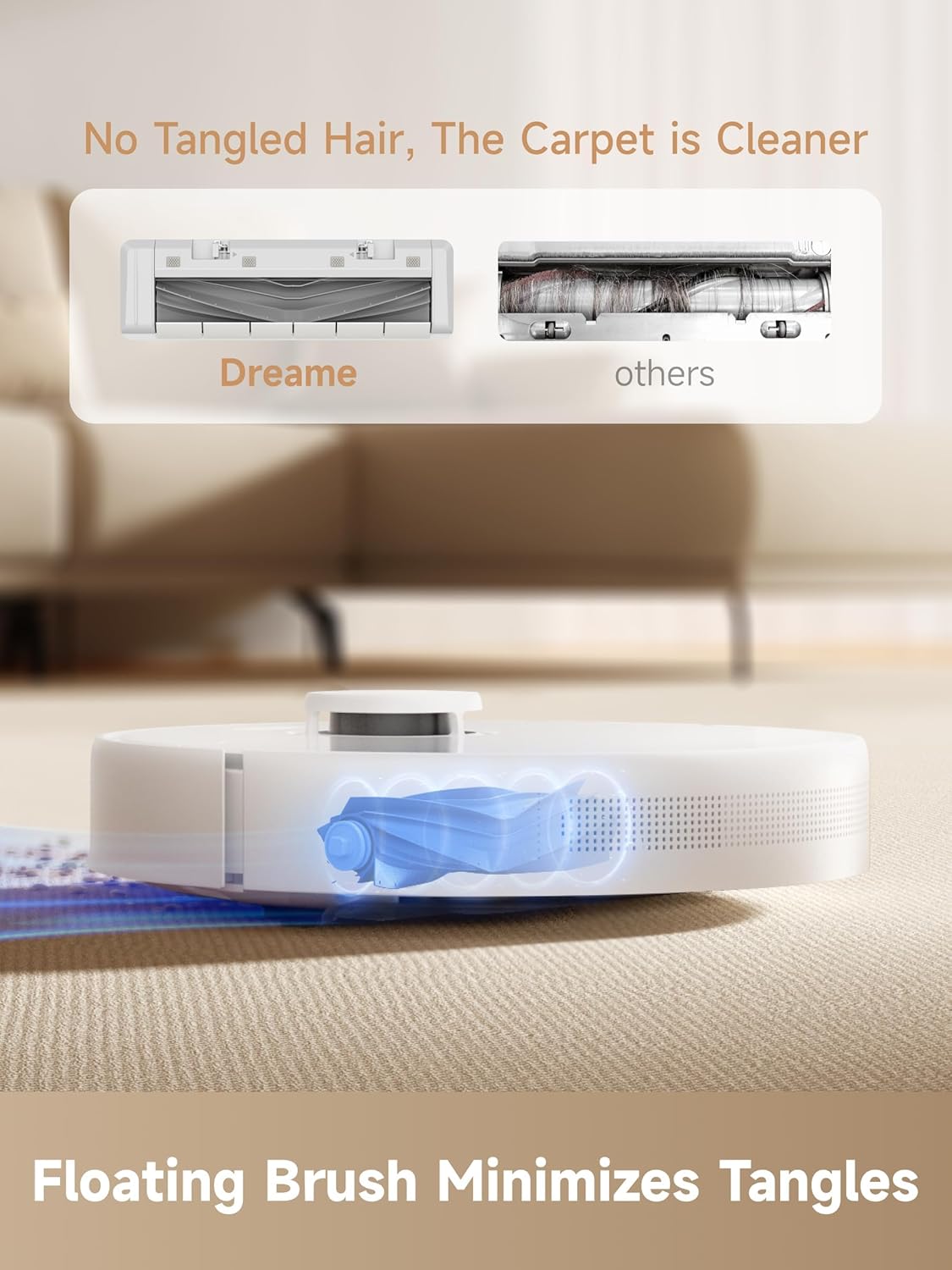 DREAME C20 Plus Robot Vacuum, 90 Days Self-Emptying Robot Vacuum and Mop Combo, 6000Pa Suction Robotic Vacuum, LiDAR Navigation, APP/Voice Control, Robot Vacuum Cleaner for Pet Hair/Carpet/Hard Floor - Image 6