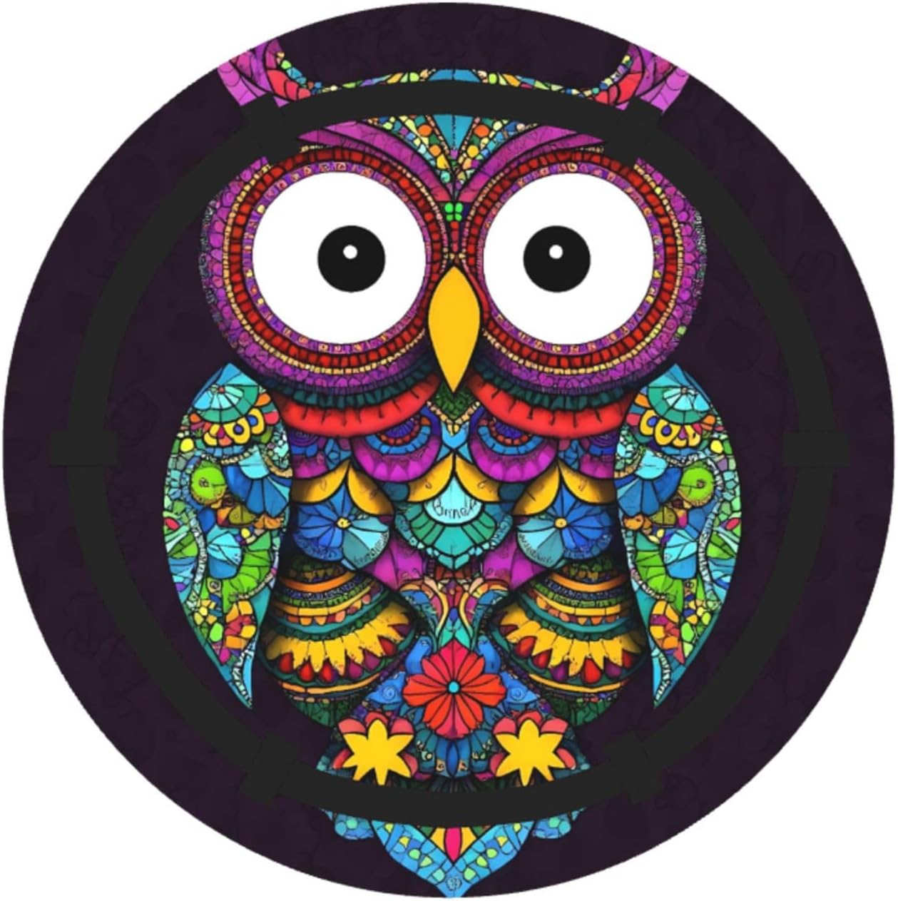 Boho Owl Pattern Foldable Camping Tote Bag Picnic Blanket Bag Portable Beach Mat Tote Waterproof Outdoor Picnic Mat Carry Bag