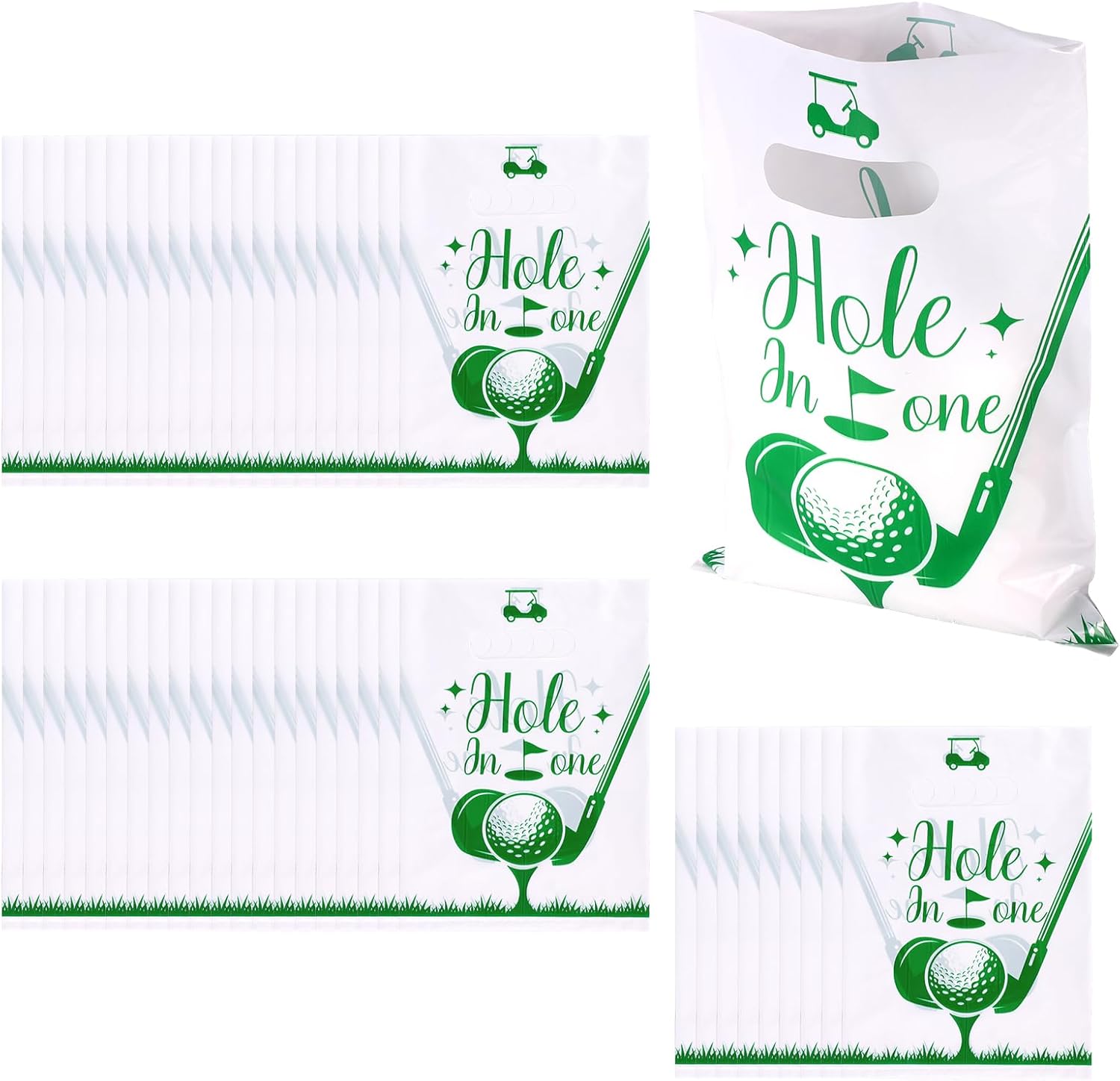 BOXOB 50pcs Golf Party Favor Bags, Golf Goodie Candy Snack Gift Bags for Mens Birthdays Game Sports Events Themed Party Decorations Supplies