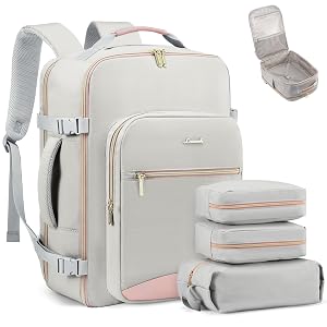 LOVEVOOK Travel Backpack for Women Men 40L Airline Approved Carry On Backpack Travel Essentials TSA Carry on Luggage
