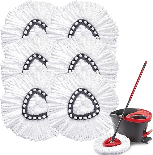 Miniatura 9 de CDYJDY - Cabezales de repuesto para trapeador O Cedar Mop de repuesto, cabezales de trapeador giratorios fáciles de limpiar, instalar y
