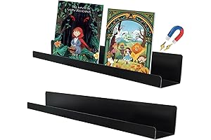 2 Pack Magnetic Wall Shelves for Classroom and Office Organization
