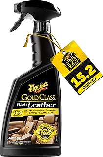 Meguiar's Gold Class Rich Leather Cleaner and Conditioner 3-in-1 Spray, Non-Greasy Car Leather Cleaner and Conditioner Treatment with Advanced UV Protection, 15.2 Oz Spray Bottle