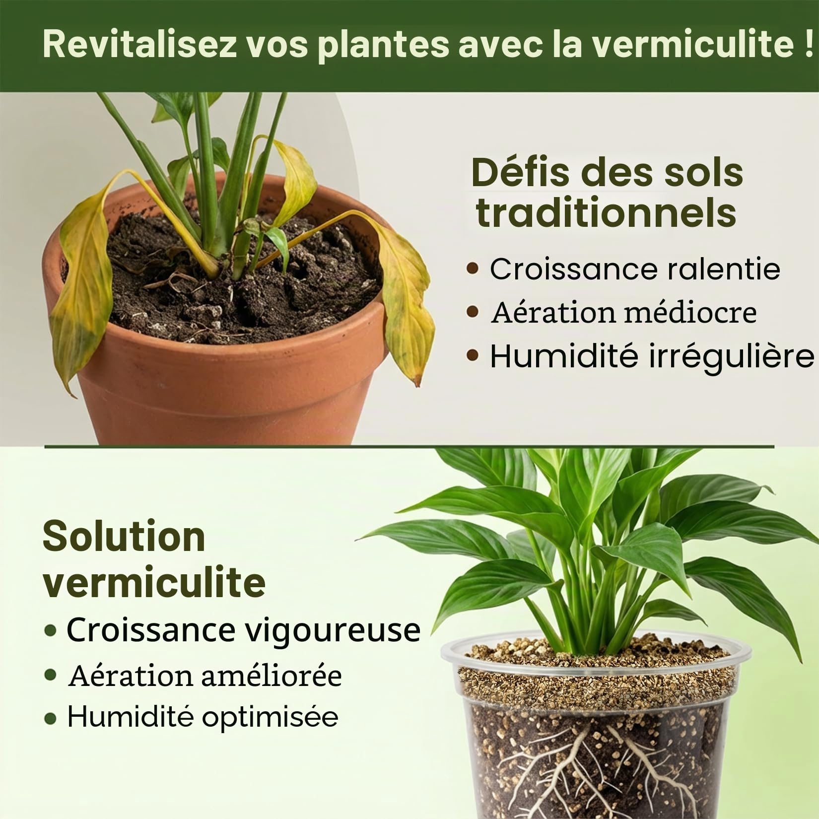Sukh Vermiculite bio de qualité professionnelle pour plantes grandes fleurs 903 g
