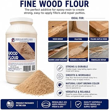 Fiberglass Supply Depot Fine Wood Flour Filler Gallon