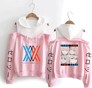 MEDM Darling In The Franxx Zero Two 2023 Newcomer Harajuku Off-shoulder Hoodies Sweatshirt Women Autumn Winter Sweater Kawaii