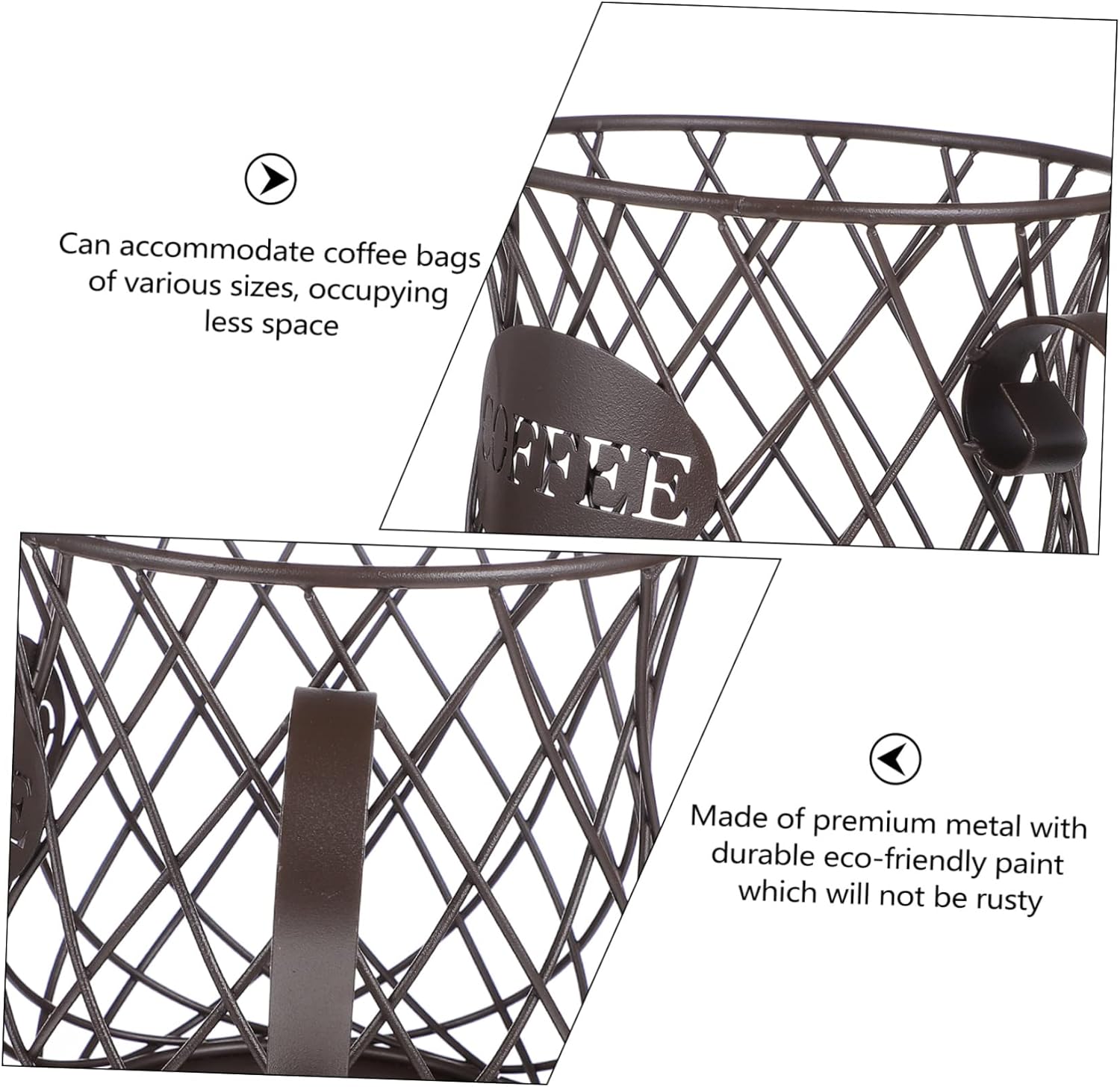 Cup Holder Coffee Storage Organizer Basket Coffee Capsule Holder for Kitchen Counter and Home Use