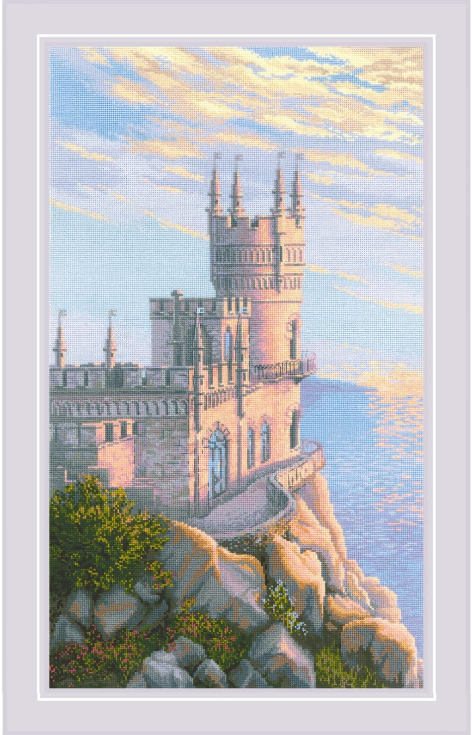 RIOLIS - Swallow's Nest 1645, Cross Stitch Kits 13,78" x 23,62", Cross Stitch Kits for Beginners & Advanced, Crossstitching Kit Adult, Embroidery Counted Stitching Kit
