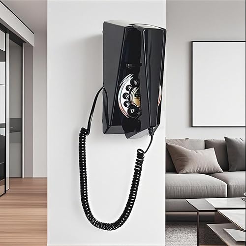Miniatura 2 de Teléfonos de línea fija vintage para el hogar, teléfono de pared retro para personas mayores, teléfono de casa de estilo antiguo con borde delgado