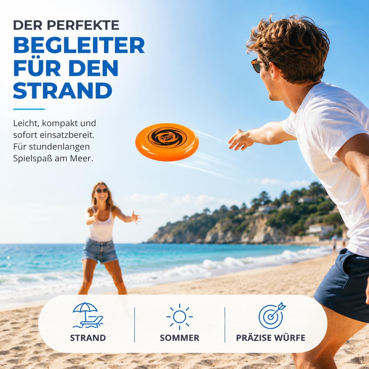 TK Gruppe Timo Klingler Frisbee - Disco da lancio per bambini e adulti, da giardino e da spiaggia