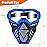 POKONBOY 2 Pack Tactical Mask with Goggles Compatible with Nerf Rival , Apollo, Zeus, Khaos, Atlas, & Artemis Blasters Rival Mask Red & Blue