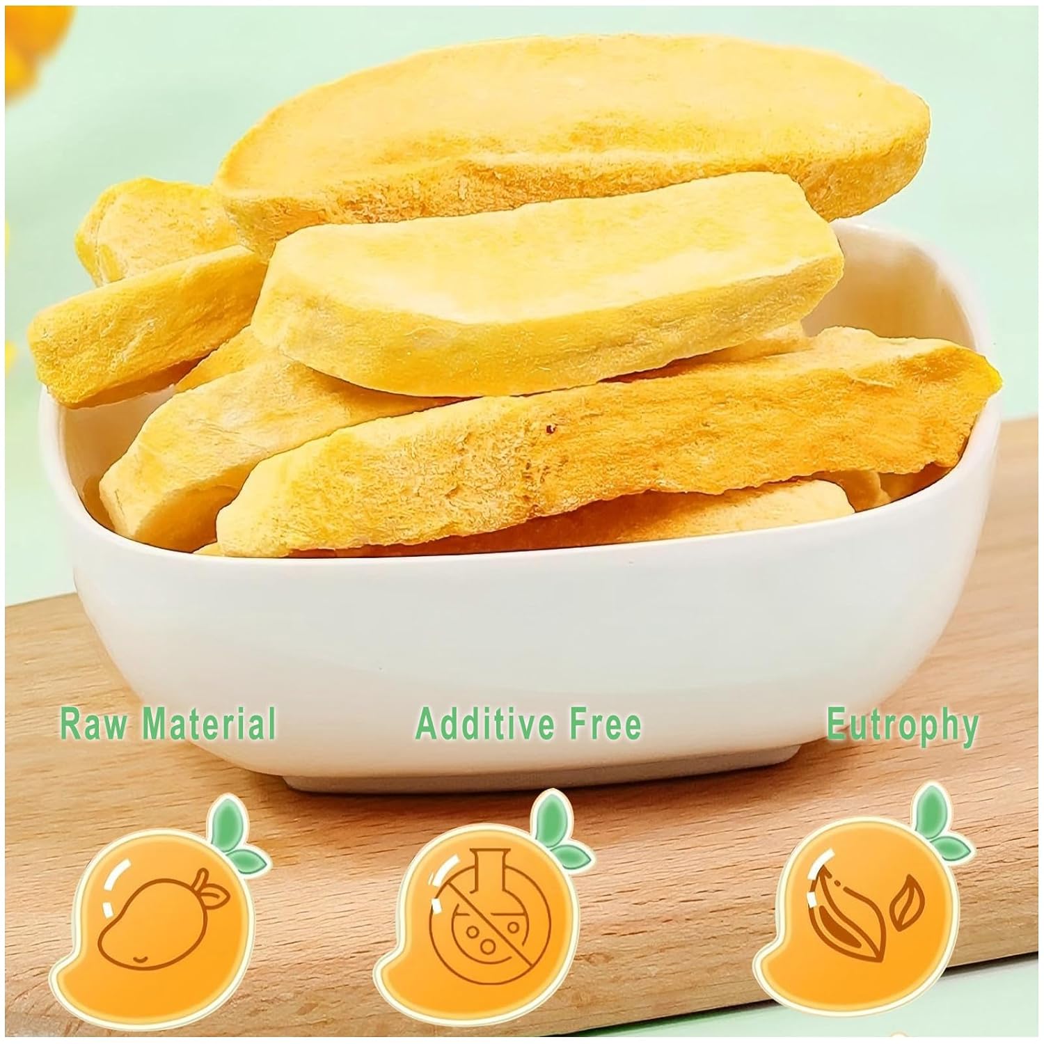 Freeze Dried Mango, Freeze Dried Fruit,3.8 oz/110g Natural Dried Mango,No Sugar Added.for Baking,Travel,Smoothie, Yogurt - Image 3