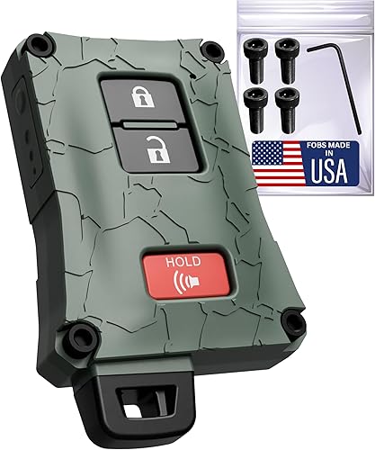 Tacoma Accessories 2016-2022 3 generación Tacoma - Funda para llavero - Compatible con Toyota Tacoma 4Runner Tundra (verde militar, tornillos negros)