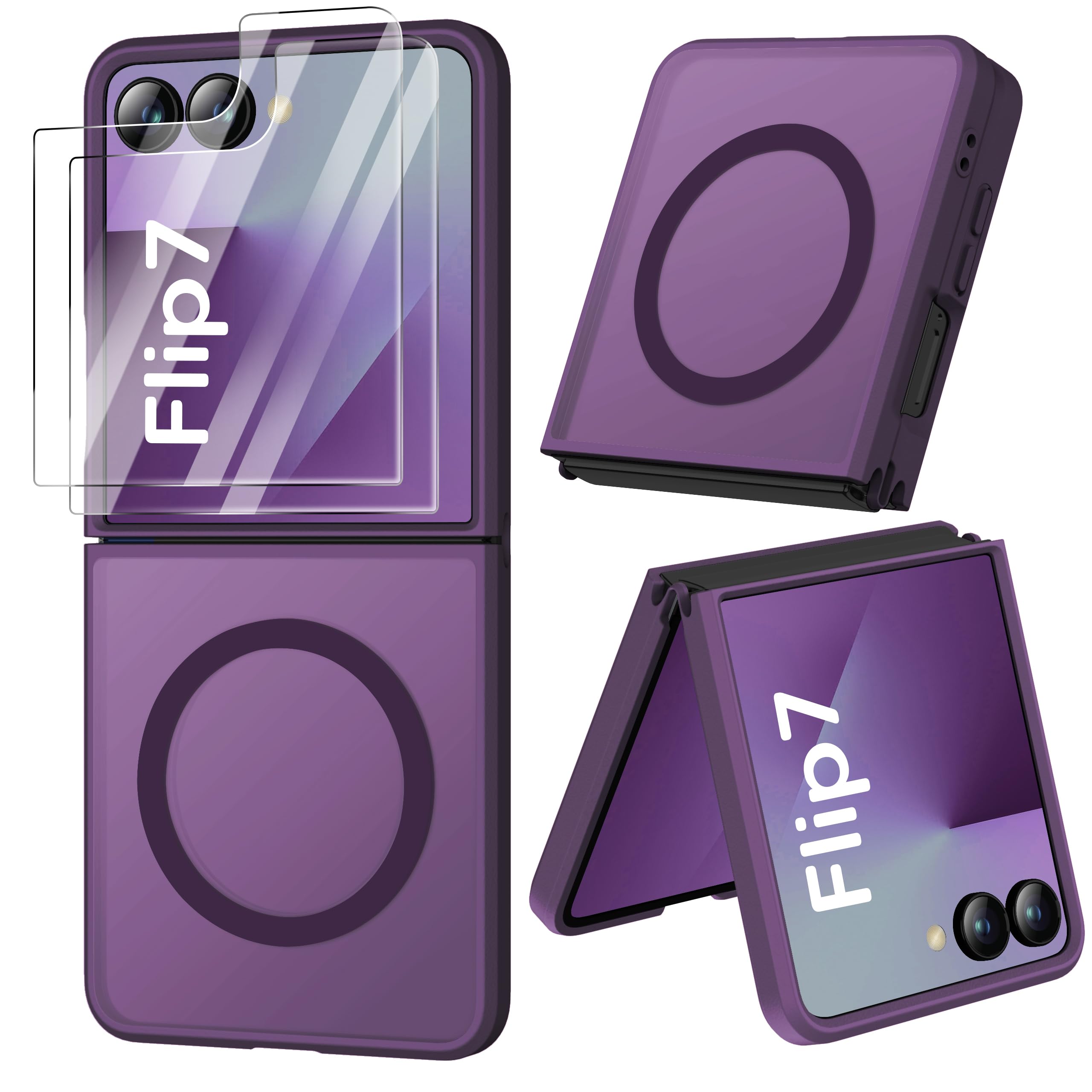 ORETECH Magnetic for Samsung Galaxy Z Flip 7 with 2 x Screen Protector