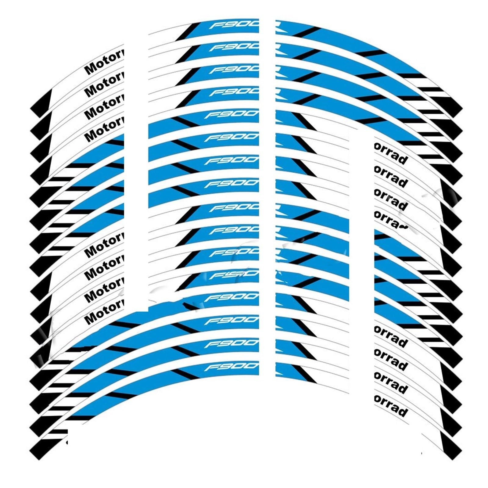 Hub Decals Rim for F900R F900 R F900r Motorcycle Wheel Sticker Reflective Rim Stripe Decals Waterproof Tape Stripe Tape(White)