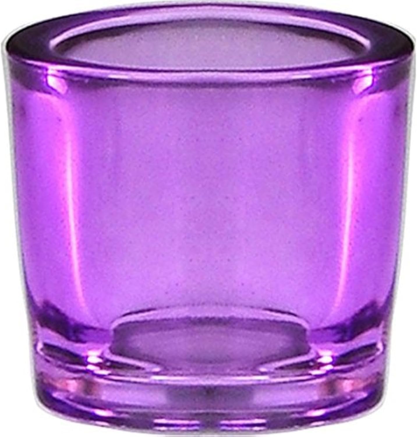 Bluecorn Beeswax Heavy Glass Votive and Tea Light Candle Holders (12, Lilac)